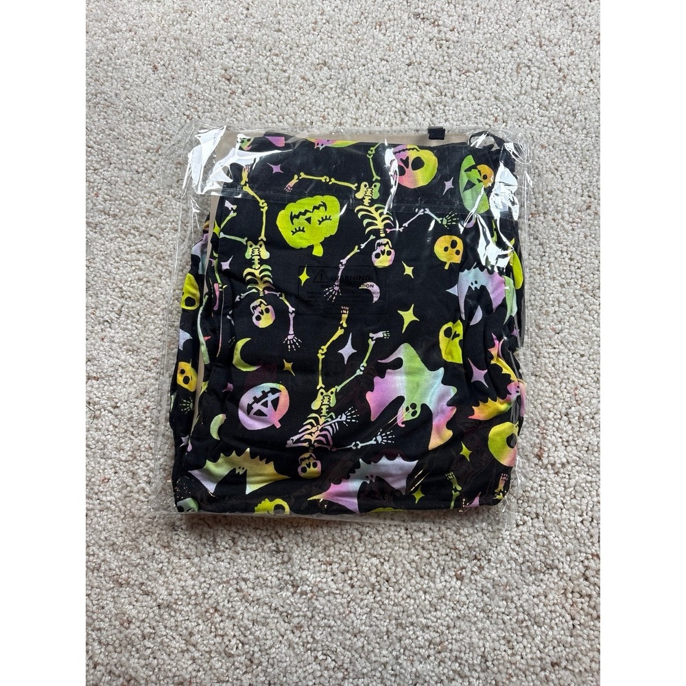Little Sleepies Joggers Womens M Black Cool Ghouls Halloween Bamboo Pajama Pants - Picture 3 of 3